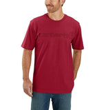 Μπλουζάκι Ανδρικό T-Shirt Relaxed Fit Heavyweight SS Logo Graphic Industry Red Carhartt 103361-R59 – εικόνα 2