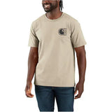 Μπλουζάκι Ανδρικό T-Shirt Relaxed Fit Lightweight Short-Sleeve C Graphic Oat Milk Carhartt 107048-A16 – εικόνα 2