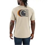 Μπλουζάκι Ανδρικό T-Shirt Relaxed Fit Lightweight Short-Sleeve C Graphic Oat Milk Carhartt 107048-A16 – εικόνα 3