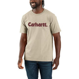 Μπλουζάκι Ανδρικό T-Shirt Relaxed Fit Lightweight Short-Sleeve Logo Graphic Oat Milk Carhartt 107046-A16 – εικόνα 2