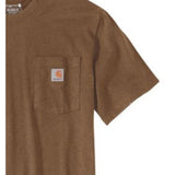 Μπλουζάκι Ανδρικό T-Shirt Workwear Pocket Oiled Walnut Heather Carhartt 103296-B00 – εικόνα 2