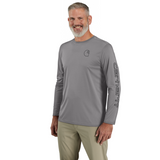 Μπλουζάκι Αντηλιακό Force Sun Defender™ Relaxed LS Logo T-Shirt Asphalt Carhartt 107202-APH