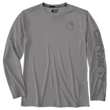 Μπλουζάκι Αντηλιακό Force Sun Defender™ Relaxed LS Logo T-Shirt Asphalt Carhartt 107202-APH – εικόνα 2