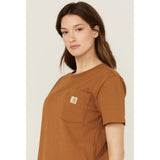Μπλουζάκι Γυναικείο T-Shirt Workwear Pocket Brown Καφέ Carhartt 103067-211 – εικόνα 2