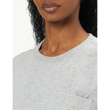 Μπλουζάκι Γυναικείο T-Shirt Workwear Pocket Heather Grey Carhartt 103067-034 – εικόνα 3