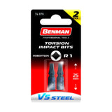 ΜΥΤΗ BENMAN V5 STEEL ROBERTSON R2x50mm (2τμχ) 74980 – εικόνα 2