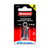 ΜΥΤΗ TORSION TORX T27x50mm (2τμχ) BENMAN 74959 – εικόνα 2