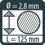 Μυτες - ανταλλακτικα pica dry graphite lead 125mm 4050 Ø=2.8MM – εικόνα 2
