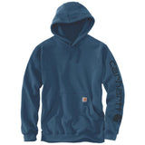 Φούτερ Ανδρική Με Κουκούλα Sleeve Logo Hooded Deep Ocean Heather Μπλε CARHARTT K288-HL3