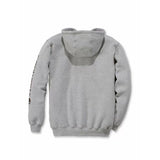 Φούτερ Ανδρική Με Κουκούλα Sleeve Logo Hooded Heather Grey Black CARHARTT K288-E20 – εικόνα 2