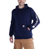 Φούτερ Ανδρική Με Κουκούλα Sleeve Logo Hooded Navy CARHARTT K288-472 – εικόνα 2