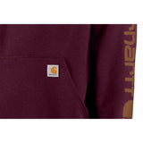 Φούτερ Ανδρική Με Κουκούλα Sleeve Logo Hooded Port Μπορντό CARHARTT K288-PRT – εικόνα 3