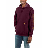 Φούτερ Ανδρική Με Κουκούλα Sleeve Logo Hooded Port Μπορντό CARHARTT K288-PRT – εικόνα 2