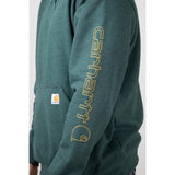 Φούτερ Ανδρική Με Κουκούλα Sleeve Logo Hooded Πράσινο Balsam Heather CARHARTT K288-GI0 – εικόνα 3