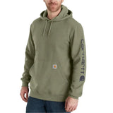 Φούτερ Ανδρική Με Κουκούλα Sleeve Logo Hooded Πράσινο Dusty Olive CARHARTT K288-DOV – εικόνα 2