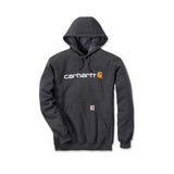 Φούτερ Μπλούζα Signature Logo Hooded Carbon Heather Ανθρακί CARHARTT 100074-026