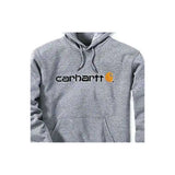 Φούτερ Μπλούζα Signature Logo Hooded Heather Grey CARHARTT 100074-034 – εικόνα 2