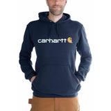 Φούτερ Μπλούζα Signature Logo Hooded New Navy CARHARTT 100074-472 – εικόνα 2