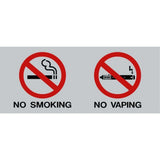 Πινακίδα επιτραπέζια αλουμινίου "ΝΟ SMOKING/NO VAPING" σετ 3 τεμ. 572406.0007 Ergo – εικόνα 2