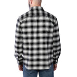 Πουκάμισο Ανδρικό Καρό Flannel Άσπρο Μαύρο Malt Carhartt 105945-W03 – εικόνα 3