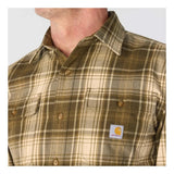 Πουκάμισο Ανδρικό Loose Fit Heavyweight Flannel Long-Sleeve Plaid Carhartt 107013-GN6 – εικόνα 2