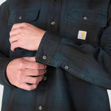 Πουκάμισο Ανδρικό Loose Fit Heavyweight Flannel Long-Sleeve Plaid Carhartt 107013-HV8 – εικόνα 4