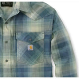 Πουκάμισο Ανδρικό Μακρυμάνικο Montana Relaxed Fit Storm Blue Carhartt 106756-HK8 – εικόνα 2