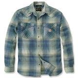 Πουκάμισο Ανδρικό Μακρυμάνικο Montana Relaxed Fit Storm Blue Carhartt 106756-HK8