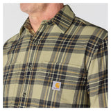 Πουκάμισο Ανδρικό Rugged Flex Relaxed Fit Midweight Flannel Long-Sleeve Plaid Carhartt 107010-GR9 – εικόνα 2