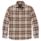 Πουκάμισο Ανδρικό Rugged Flex Relaxed Fit Midweight Flannel Long-Sleeve Plaid Carhartt 107010-BRN – εικόνα 3