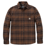 Πουκάμισο Ανδρικό Rugged Flex Relaxed Fit Midweight Flannel Long-Sleeve Plaid Carhartt 107010-RDK – εικόνα 2