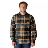 Πουκάμισο Ανδρικό Rugged Flex Relaxed Fit Midweight Flannel Long-Sleeve Plaid Shirt Μαύρο Carhartt 107010-N04 – εικόνα 2