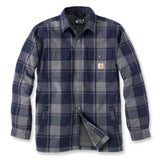 Πουκάμισο Μπουφάν Ανδρικό Flannel Με Επένδυση Jac Navy Carhartt 105939-412 – εικόνα 2