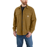 Πουκάμισο Rugged Flex™ Relaxed Fit Canvas Fleece-Lined Oak Brown Carhartt 105419-B33