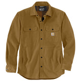 Πουκάμισο Rugged Flex™ Relaxed Fit Canvas Fleece-Lined Oak Brown Carhartt 105419-B33 – εικόνα 2