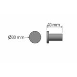 Sanco Twist Άγκιστρο Μονό Μπάνιου Χρωμέ με Βίδα 00671-A03 – εικόνα 2