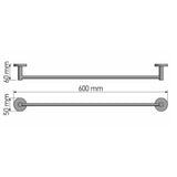 Sanco Twist Επιτοίχια Πετσετοθήκη Μονή 60 CM Μπάνιου Χρωμέ 14304-A03 – εικόνα 2