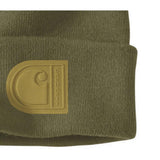 Σκούφος Knit Cuffed C Patch Beanie Dark Bronzed Green Carhartt 107190-GL7 – εικόνα 2