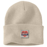 Σκούφος Knit Heart Patch Beanie Oat Milk Carhartt 107409-A16