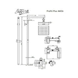 Στήλη Ντους Με Μπαταρία PROFILI Plus Χρωμέ 200-46026-100 Ιταλίας La Torre – εικόνα 2