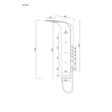 Στήλη Ντους Υδρομασάζ ASTREA-300 White Matt 140εκ. Icos Icos Shower – εικόνα 4