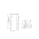 Στήλη Ντους Υδρομασάζ ELITE-110 Inox 5 Εξόδων Dolce Vita – εικόνα 3