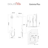 Στήλη Ντους Υδρομασάζ Gemma Plus GEMPL-100 Με Μίκτη Dolce Vita – εικόνα 2