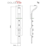 Στήλη Ντους Υδρομασάζ SFERA 451-SG-100 Χρωμέ 140 εκ. Icos Shower Dolce Vita – εικόνα 6