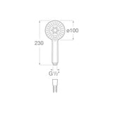 Τηλέφωνο Ντουζ Stella Ø100 - 3 Ροών Roca A5B1B03C00 – εικόνα 3