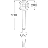 Τηλέφωνο Ντουζ Stella Ø80 - 1 Ροής Roca A5B9103C00 – εικόνα 3