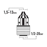 ΤΣΟΚ ΓΡΑΝΑΖΩΤΟ ΜΕ ΚΛΕΙΔΙ 13mm, FF GROUP 45932 F.F. GROUP – εικόνα 2