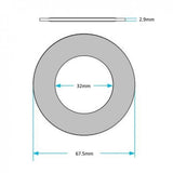 Λάστιχο Τσιμούχα 32mm x 68 mm Για Βαλβίδα Εξαγωγής Μηχανισμών ROCA AH0007000R – εικόνα 2