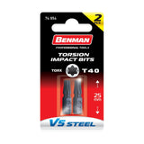 ΜΥΤΗ BENMAN V5 STEEL TORSION TORX T15 x50mm (2τμχ) 74956 – εικόνα 2